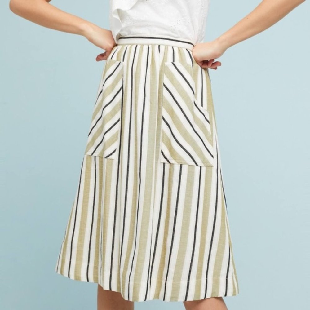 Anthropologie Luria Striped Skirt